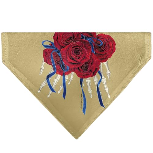 Grateful Dead Haustier-Halstuch, Grateful Dead The Other One Roses und Text, Hellbraun, Blau / Rot, nur zum Hineinschlüpfen Grateful Dead Haustier-Halstuch, Grateful Dead The Other One Roses und Text, Hellbraun, Blau / Rot, nur zum Hineinschlüpfen von Buckle-Down