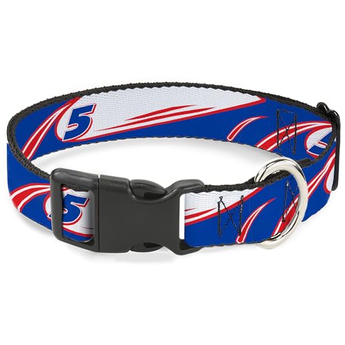 Hendrick Motorsports Hundehalsband, Kunststoffschnalle, Kyle Larson #5, Auto-Scheme, Weiß, Blau, Rot, 28,9 bis 41,5 cm, 2,5 cm breit Hendrick Motorsports Hundehalsband, Kunststoffschnalle, Kyle Larson #5, Auto-Scheme, Weiß, Blau, Rot, 28,9 bis 41,5 cm, 2,5 cm breit von Buckle-Down