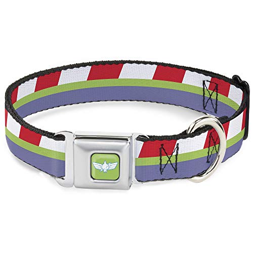 Hundehalsband, Gurtschnalle, Toy Story Buzz Lightyear Space Ranger, gestreift, 22,9 bis 38,1 cm, 2,5 cm breit, Rot/Grün/Violett Hundehalsband, Gurtschnalle, Toy Story Buzz Lightyear Space Ranger, gestreift, 22,9 bis 38,1 cm, 2,5 cm breit, Rot/Grün/Violett von Buckle-Down