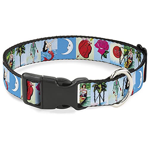 Hundehalsband, Kunststoff-Clip, Loteria-Karte, Logo-Blöcke, 28,9 cm bis 41,5 cm, 2,5 cm breit Hundehalsband, Kunststoff-Clip, Loteria-Karte, Logo-Blöcke, 28,9 cm bis 41,5 cm, 2,5 cm breit von Buckle-Down