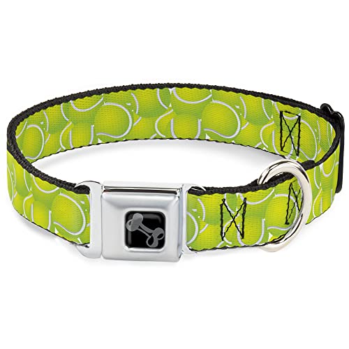Hundehalsband, Sicherheitsgurtschnalle, Tennisbälle, gestapelt, 28,9 bis 43,2 cm, 2,5 cm breit von Buckle-Down