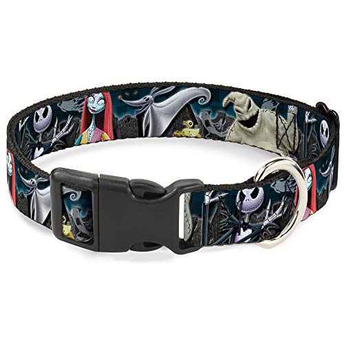 Hundehalsband mit Schnallen-Design, Kunststoff, Clip, Nightmare Before Christmas, 4 Charaktere, für Friedhofszene und verstellbare Größen, 1.5" Wide - Fits 16-23" Neck - Medium, Mehrfarbig Hundehalsband mit Schnallen-Design, Kunststoff, Clip, Nightmare Before Christmas, 4 Charaktere, für Friedhofszene und verstellbare Größen, 1.5" Wide - Fits 16-23" Neck - Medium, Mehrfarbig von Buckle-Down