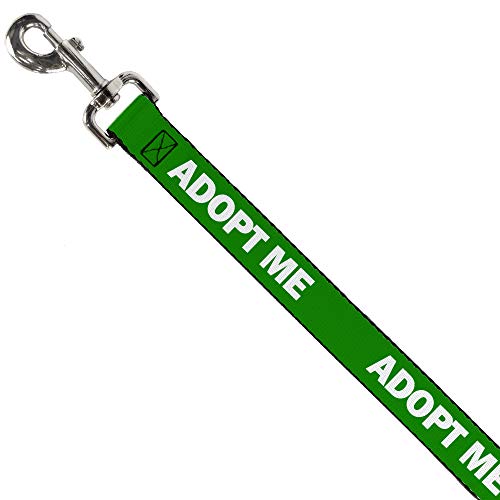 Hundeleine, Adopt Me, Zitat "Adopt Me", Grün / Weiß, 2,5 cm breit von Buckle-Down
