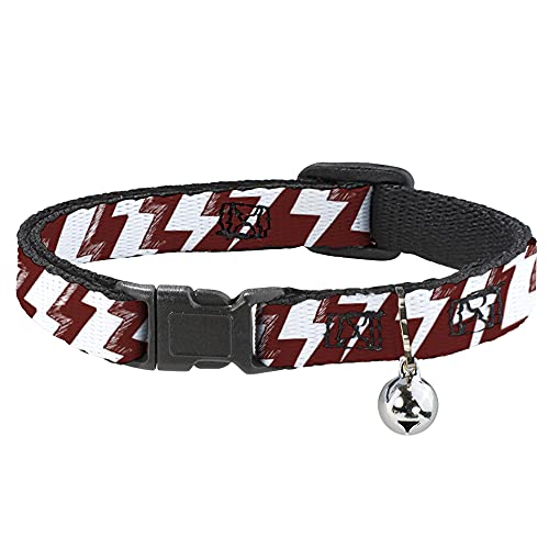 Katzenhalsband, mit Blitzschraube, 20,3 cm bis 30,5 cm breit, Rot / WeiÃŸ von Buckle-Down