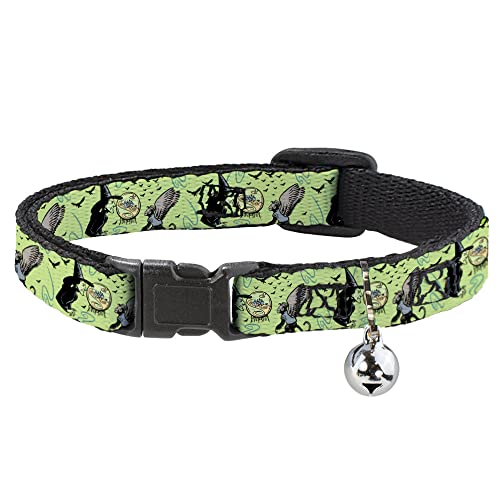 Movies Katzenhalsband, Breakaway-Halsband mit Glocke, Der Zauberer von Oz, böse Hexe des Westens und fliegende Affen, 21,6 bis 30,5 cm, 1,3 cm breit Movies Katzenhalsband, Breakaway-Halsband mit Glocke, Der Zauberer von Oz, böse Hexe des Westens und fliegende Affen, 21,6 bis 30,5 cm, 1,3 cm breit von Buckle-Down
