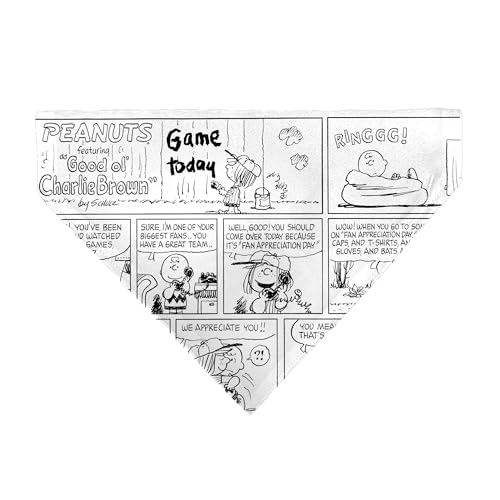 Peanuts Haustier-Halstuch, Peanuts Good Ol Charlie Brown Comic-Szenenblöcke, Weiß / Schwarz Peanuts Haustier-Halstuch, Peanuts Good Ol Charlie Brown Comic-Szenenblöcke, Weiß / Schwarz von Buckle-Down