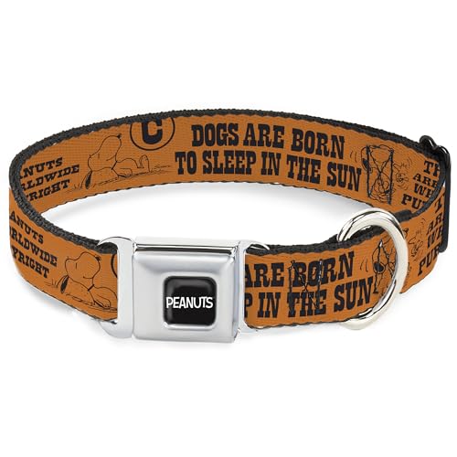 Peanuts Worldwide LLC Hundehalsband, Metall-Sicherheitsgurtschnalle, Snoopy-Posen und Zitate, Collage, Orange, Schwarz, 50,8 bis 78,9 cm, 3,8 cm breit Peanuts Worldwide LLC Hundehalsband, Metall-Sicherheitsgurtschnalle, Snoopy-Posen und Zitate, Collage, Orange, Schwarz, 50,8 bis 78,9 cm, 3,8 cm breit von Buckle-Down