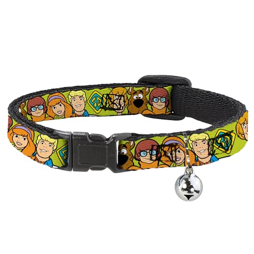 Scooby Doo Katzenhalsband, Abreißhalsband mit Glöckchen, Scooby Doo-Figur, Gesichter, Nahaufnahme, Grün, 21,6 bis 30,5 cm, 1,3 cm breit Scooby Doo Katzenhalsband, Abreißhalsband mit Glöckchen, Scooby Doo-Figur, Gesichter, Nahaufnahme, Grün, 21,6 bis 30,5 cm, 1,3 cm breit von Buckle-Down