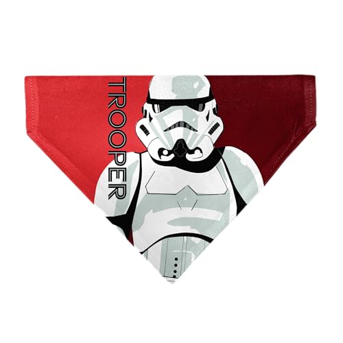 Star Wars Haustier-Halstuch, Star Wars Trooper-Text und Stormtrooper, Pop-Art, Rot / Schwarz Star Wars Haustier-Halstuch, Star Wars Trooper-Text und Stormtrooper, Pop-Art, Rot / Schwarz von Buckle-Down