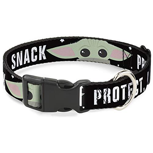 Star Wars Hundehalsband, Kunststoffschnalle, Star Wars The Child Chibi Face Protect Attack Snack, 38,1 cm bis 61 cm, 2,5 cm breit Star Wars Hundehalsband, Kunststoffschnalle, Star Wars The Child Chibi Face Protect Attack Snack, 38,1 cm bis 61 cm, 2,5 cm breit von Buckle-Down