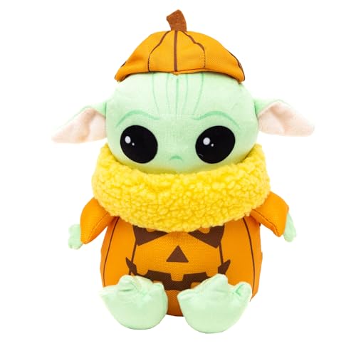 Star Wars Quietschendes Plüsch-Hundespielzeug für große, mittelgroße und kleine Hunde, Halloween Grogu Kürbis sitzende Pose, 21,6 x 17,8 cm Star Wars Quietschendes Plüsch-Hundespielzeug für große, mittelgroße und kleine Hunde, Halloween Grogu Kürbis sitzende Pose, 21,6 x 17,8 cm von Buckle-Down