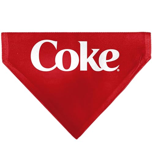 The Coca-Cola Company Haustier-Halstuch, Coca Cola Coke-Logo, zentriert, Rot / Weiß, nur Schlupfhalsband von Buckle-Down
