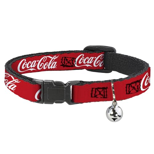 The Coca-Cola Company Katzenhalsband, Breakaway-Halsband mit Glöckchen, Coca-Cola-Logo, Rot-Weiß, 21,6 bis 30,5 cm, 1,3 cm breit The Coca-Cola Company Katzenhalsband, Breakaway-Halsband mit Glöckchen, Coca-Cola-Logo, Rot-Weiß, 21,6 bis 30,5 cm, 1,3 cm breit von Buckle-Down