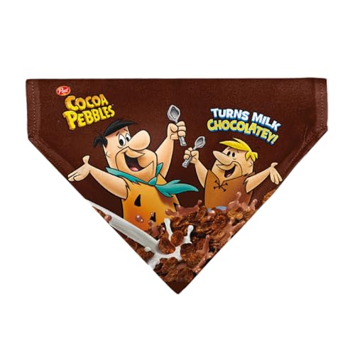 The Flintstones Haustier-Halstuch, Kakao, Kieselsteine, Fred und Barney Rubble Müslibox, bedruckt, Braun von Buckle-Down