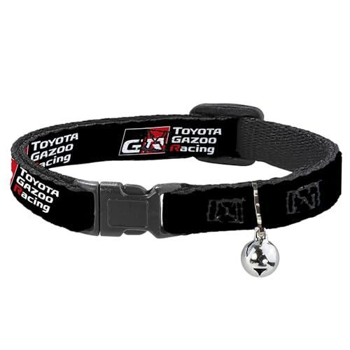Toyota Katzenhalsband, Abreißhalsband mit Glöckchen, Toyota Gazoo Racing GR Nordamerika-Logo, Schwarz/Weiß/Rot, 21,6 bis 30,5 cm, 1,3 cm breit Toyota Katzenhalsband, Abreißhalsband mit Glöckchen, Toyota Gazoo Racing GR Nordamerika-Logo, Schwarz/Weiß/Rot, 21,6 bis 30,5 cm, 1,3 cm breit von Buckle-Down