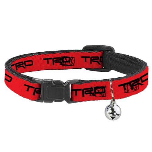 Toyota Katzenhalsband, Abreißhalsband mit Glöckchen, Toyota Racing Development TRD Logo, Rot Schwarz, 21,6 cm bis 30,5 cm breit Toyota Katzenhalsband, Abreißhalsband mit Glöckchen, Toyota Racing Development TRD Logo, Rot Schwarz, 21,6 cm bis 30,5 cm breit von Buckle-Down