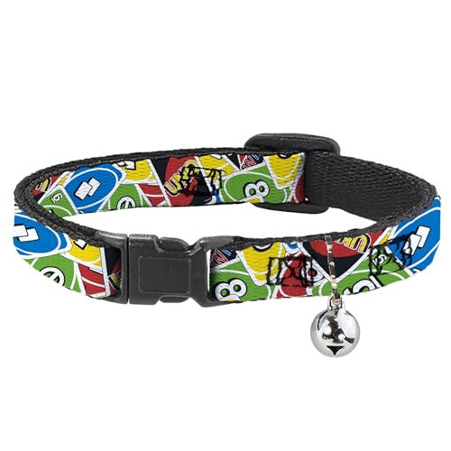 UNO Katzenhalsband mit Glöckchen, Kunststoffclip, leicht verstellbar, UNO-Karten gestapelte Collage, mehrfarbig, 21,6 bis 30,5 cm, 1,3 cm breit UNO Katzenhalsband mit Glöckchen, Kunststoffclip, leicht verstellbar, UNO-Karten gestapelte Collage, mehrfarbig, 21,6 bis 30,5 cm, 1,3 cm breit von Buckle-Down
