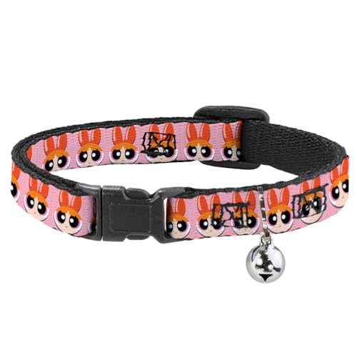 Warner Bros. Animation Katzenhalsband, Breakaway-Halsband mit Glocke, The Powerpuff Girls Blossom Face Close Up Pink, 21,6 cm bis 30,5 cm, 1,3 cm breit Warner Bros. Animation Katzenhalsband, Breakaway-Halsband mit Glocke, The Powerpuff Girls Blossom Face Close Up Pink, 21,6 cm bis 30,5 cm, 1,3 cm breit von Buckle-Down