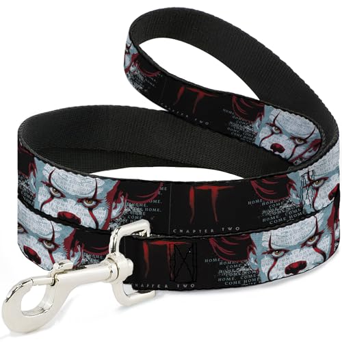 Warner Bros. Horror Movies Hundeleine, It Chapter Two Pennywise Face Close Up Black Red Blues, 120 cm lang, 2,5 cm breit Warner Bros. Horror Movies Hundeleine, It Chapter Two Pennywise Face Close Up Black Red Blues, 120 cm lang, 2,5 cm breit von Buckle-Down