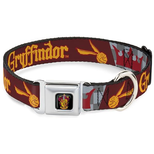 Warner Bros. Hundehalsband, Metall-Sicherheitsgurtschnalle, Harry Potter Gryffindor Quiditch Ball Crown Rotgoldgrau, 33 bis 43 cm, 3,8 cm breit Warner Bros. Hundehalsband, Metall-Sicherheitsgurtschnalle, Harry Potter Gryffindor Quiditch Ball Crown Rotgoldgrau, 33 bis 43 cm, 3,8 cm breit von Buckle-Down