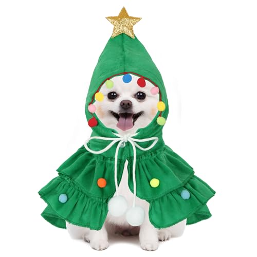 Budding Gallery Weihnachts-Outfit für Hunde, Elfen, Katzen, Umhang, Welpenkleidung, Kätzchen-Umhang, Weihnachtsbaum-Kostüme für kleine Hunde, Katzen, Haustier-Weihnachtsmann-Geschenke Budding Gallery Weihnachts-Outfit für Hunde, Elfen, Katzen, Umhang, Welpenkleidung, Kätzchen-Umhang, Weihnachtsbaum-Kostüme für kleine Hunde, Katzen, Haustier-Weihnachtsmann-Geschenke von Budding Gallery