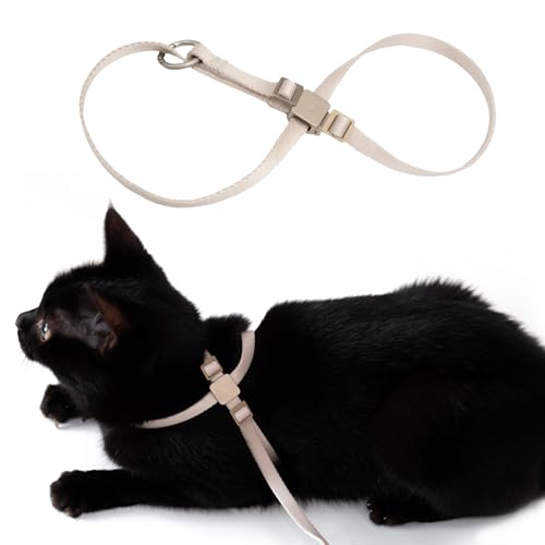 BuddyArmor Katzengeschirr, ausbruchsicher, Anti-Würgen, verstellbar, leicht, geeignet für Katzen jeden Alters, mehrere Farben, S, 70 cm (Leinen) von BuddyArmor