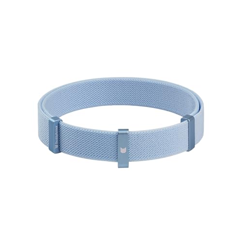 BuddyArmor Katzenhalsband, elastisch, Schnellverschluss, kompatibel mit Airtag-Halter, Namensschild, leicht, verstellbar für Kätzchen, Katzen jeden Alters, M, 1,5 cm Breite (Sierrablau) von BuddyArmor