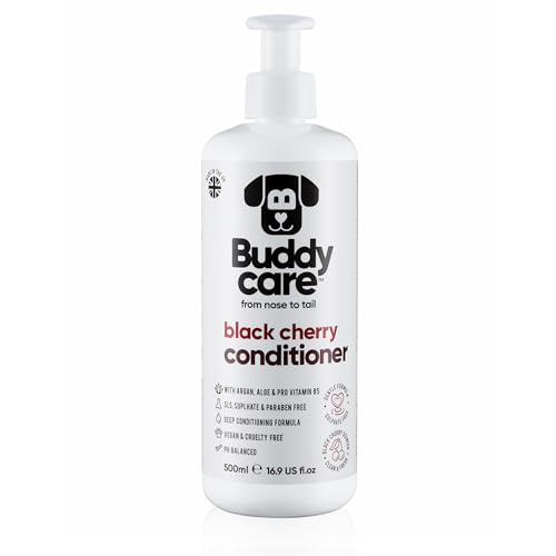Black Cherry Dog Conditioner von Buddycare - 500 ml - Schwarzkirsch-Duft-Hundespülung mit Aloe Vera & Pro Vitamin B5 Black Cherry Dog Conditioner von Buddycare - 500 ml - Schwarzkirsch-Duft-Hundespülung mit Aloe Vera & Pro Vitamin B5 von Buddycare