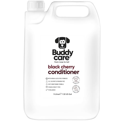 Black Cherry Dog Conditioner von Buddycare - 5L - Schwarzkirsch-Duft-Hundespülung mit Aloe Vera & Pro Vitamin B5 Black Cherry Dog Conditioner von Buddycare - 5L - Schwarzkirsch-Duft-Hundespülung mit Aloe Vera & Pro Vitamin B5 von Buddycare