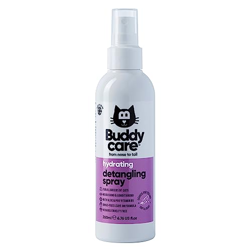 Buddycare Entwirrungsspray für Katzen, einfach zu verwendendes Entwirrungsspray für Katzen, ausspülfreie Formel (200 ml) von Buddycare