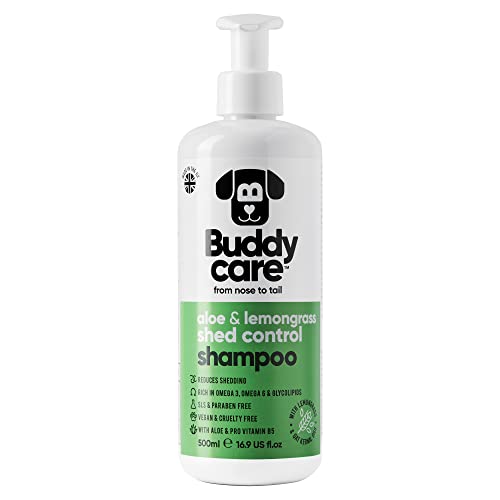 Fellpflege-Shampoo von Buddycare - Shampoo zur Kontrolle des Haarausfalls bei Hunden - Mit Aloe Vera und Pro-Vitamin B5 (500ml) Fellpflege-Shampoo von Buddycare - Shampoo zur Kontrolle des Haarausfalls bei Hunden - Mit Aloe Vera und Pro-Vitamin B5 (500ml) von Buddycare
