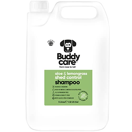 Fellpflege-Shampoo von Buddycare - Shampoo zur Kontrolle des Haarausfalls bei Hunden - Mit Aloe Vera und Pro-Vitamin B5 (5L) von Buddycare
