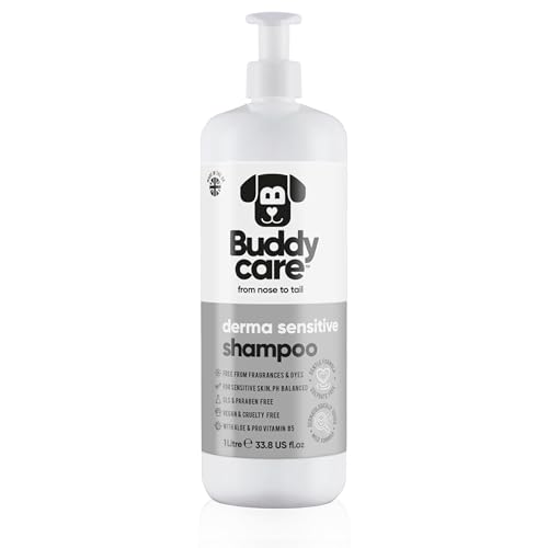 Derma Sensitive Shampoo von Buddycare - Hundeshampoo für empfindliche Haut - Mit Aloe Vera und Pro-Vitamin B5 (1L) von Buddycare
