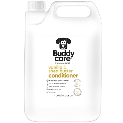 Vanille- und Sheabutter-Hundespülung von Buddycare - 5L - Vanille- und Sheabutter-duftende Welpenspülung mit Aloe Vera & Pro Vitamin B5 Vanille- und Sheabutter-Hundespülung von Buddycare - 5L - Vanille- und Sheabutter-duftende Welpenspülung mit Aloe Vera & Pro Vitamin B5 von Buddycare