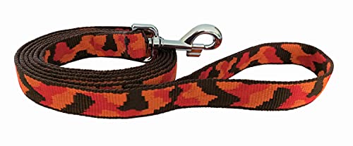 BUDDYPACK | Hundeleine mit Handschlaufe | 1,00 – 2,00 m lang | 20 mm breit | Bunt: Viele Hübsche Farben (1,00 m, Dunkelbraun-Orange-Rot) von Buddypack