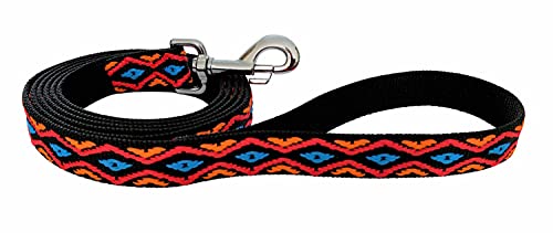 BUDDYPACK | Hundeleine mit Handschlaufe | 1,00 – 2,00 m lang | 20 mm breit | Bunt: Viele Hübsche Farben (1,00 m, Schwarz-Orange-Rot-Blau) von Buddypack