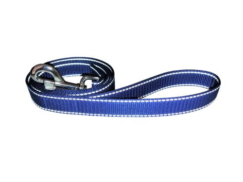 BUDDYPACK | Reflektierende Hundeleine mit Handschlaufe | 1,00 – 1,75 m lang | Viele Bunte Farben (Royalblau, 1,25 m) von Buddypack
