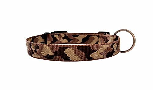 BUDDYPACK | Trendy Hundehalsbänder mit Klickverschluß verstellbar | Größe XS-XL | Viele Bunte Farben (M (45-60 cm), Hellbraun-Creme-Dunkelbraun) von Buddypack