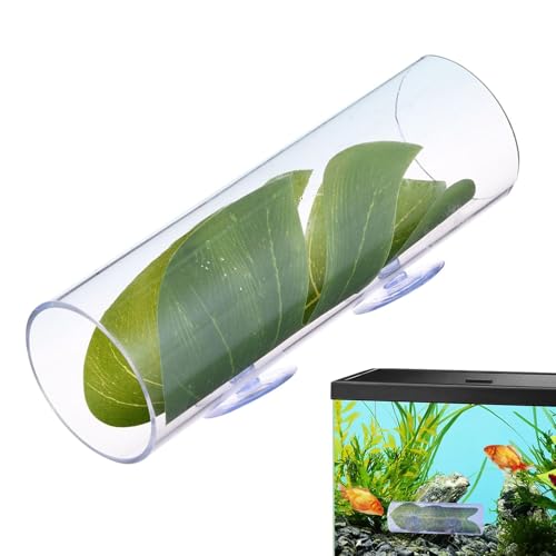 Betta-Tunnel, Acryl-Kampffisch-Ruhrohr Mit Blättern, Kampffisch Aquarium Zubehör Mit Saugnapf Betta Fish Ruherohr Für Kampffisch Fisch Aquarium Deko Betta Hammock Bed Tunnel von Buerfu