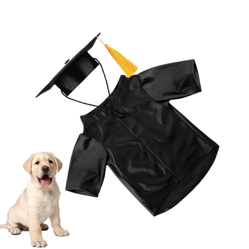 Buerfu Hund Abschlusshut - Waschbares Abschluss-Outfit für Kleintiere,Kostüm-Set mit Quasten für Kleine Hunderassen, Welpen & Kätzchen Buerfu Hund Abschlusshut - Waschbares Abschluss-Outfit für Kleintiere,Kostüm-Set mit Quasten für Kleine Hunderassen, Welpen & Kätzchen von Buerfu