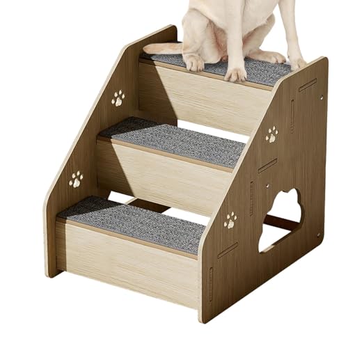 Buerfu Hundetreppe fürs Bett,Hundetreppe fürs Bett,Bewegliche Holztreppe für Haustiere, Hundetreppe, Stufen | Stabile Hundeliegetreppe aus für alte Hunde und kleine Hunde Buerfu Hundetreppe fürs Bett,Hundetreppe fürs Bett,Bewegliche Holztreppe für Haustiere, Hundetreppe, Stufen | Stabile Hundeliegetreppe aus für alte Hunde und kleine Hunde von Buerfu