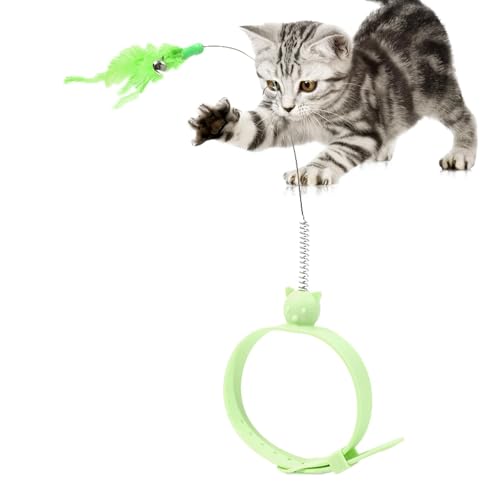 Buerfu Katzenstab-Spielzeug für Hauskatzen,Federstab-Katzenspielzeug | Swing Spring Cat Teaser Zauberstab Spielzeug mit Feder - Lustiges Katzenspielzeug, bequemes Katzen-Entspannungszubehör für den Buerfu Katzenstab-Spielzeug für Hauskatzen,Federstab-Katzenspielzeug | Swing Spring Cat Teaser Zauberstab Spielzeug mit Feder - Lustiges Katzenspielzeug, bequemes Katzen-Entspannungszubehör für den von Buerfu