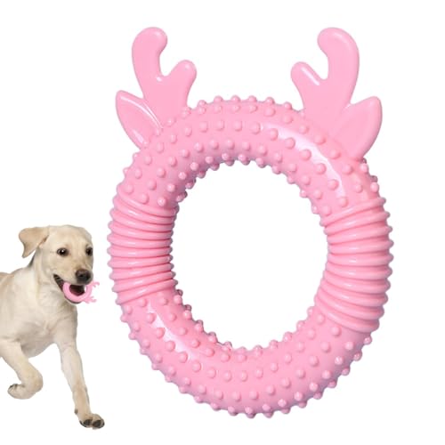 Buerfu Kauspielzeug für Welpen, robustes Hundespielzeug,Kauspielzeug für Hundezahnbürsten | Unzerstörbares Quietschspielzeug für Hunde, rutschfest, interaktiv, bunt, niedliche Beißringe für aggressive von Buerfu