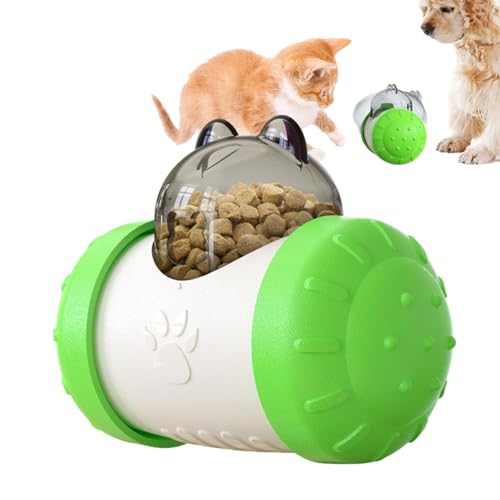 Buerfu Leckerli-Spender-Spielzeug für Hunde, Tumbler-Haustierspielzeug - Interaktiver Tumbler Swing Futterspenderball für Katzen,Hundefutter-Puzzleball, Leckfutterspielzeug, verbessert das IQ-Training von Buerfu