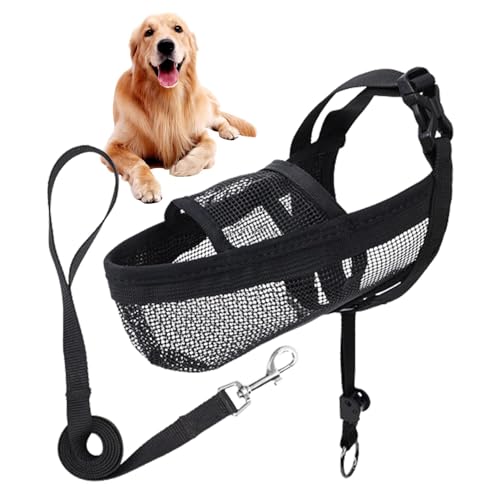 Buerfu Maulkorb für Hunde zum Bellen, Maulkorb für große Hunde | Hundemaulkörbe Bulldogge Maulkorb Hundemundschutz - Welpenmaulkörbe, sichere, verstellbare Schnalle, Heimtierbedarf, professionelles Buerfu Maulkorb für Hunde zum Bellen, Maulkorb für große Hunde | Hundemaulkörbe Bulldogge Maulkorb Hundemundschutz - Welpenmaulkörbe, sichere, verstellbare Schnalle, Heimtierbedarf, professionelles von Buerfu