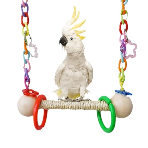 Buerfu Vogelschaukeln für Papageien,Vogelschaukel | Haustier-Vogel-Schaukelspielzeug - Sitzstangen für Sittiche, Bunte Papageienschaukel, Ruheschaukel für Käfig Buerfu Vogelschaukeln für Papageien,Vogelschaukel | Haustier-Vogel-Schaukelspielzeug - Sitzstangen für Sittiche, Bunte Papageienschaukel, Ruheschaukel für Käfig von Buerfu