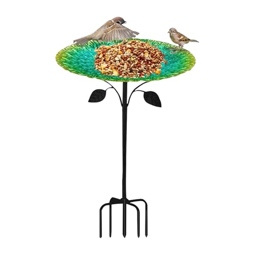 Vintage Vogeltränke aus Gusseisen für den Garten - Freistehende Vogeltränke für den Außenbereich mit 5 Zinken Metallständer, Futterschale für Terrasse, Hof & Rasen Dekoration Vintage Vogeltränke aus Gusseisen für den Garten - Freistehende Vogeltränke für den Außenbereich mit 5 Zinken Metallständer, Futterschale für Terrasse, Hof & Rasen Dekoration von Buerfu