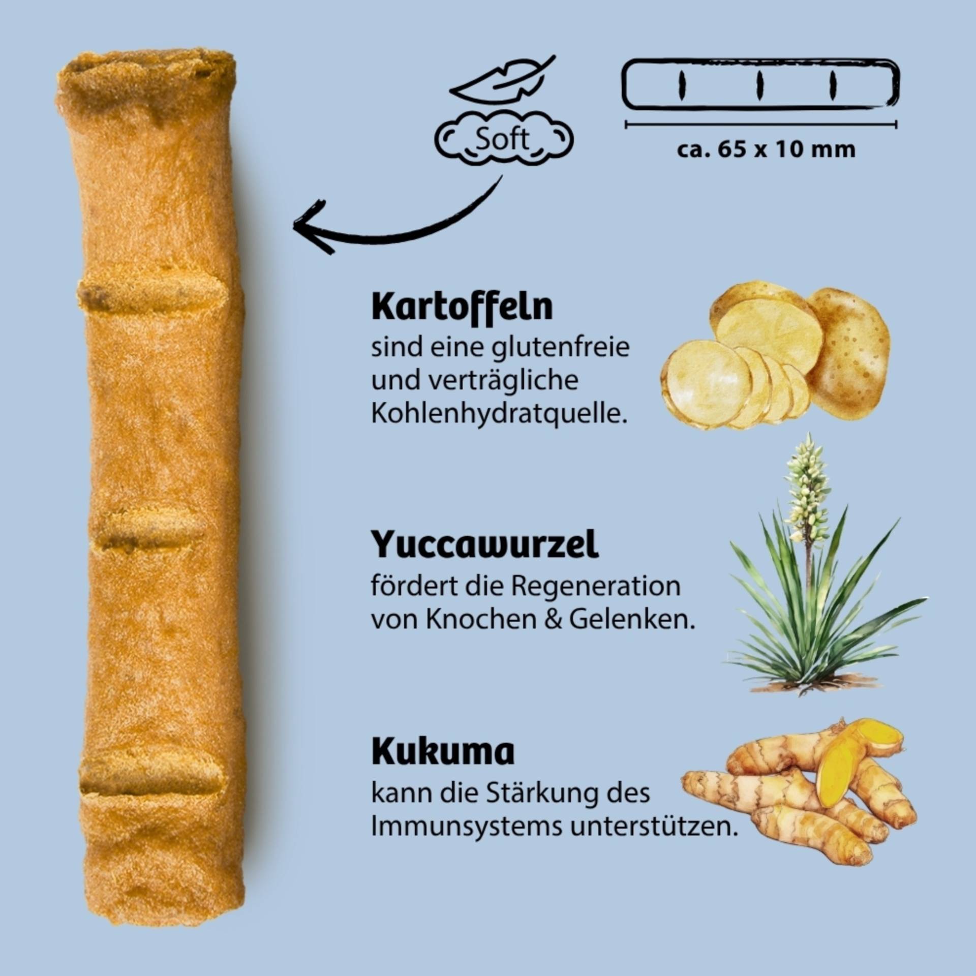 1 + 1 gratis! 2 x 60 g BugBell Knabbersticks Bone Power - 2 x 60 g von BugBell