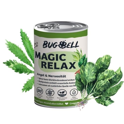 BugBell 400g Nassfutter, Pflanzlich & Vollwertig, Purinarm, Napferlebnis mit Spinat, Leinsamen & Linsen, für mehr Entspannung im Alltag, hergestellt in DE BugBell 400g Nassfutter, Pflanzlich & Vollwertig, Purinarm, Napferlebnis mit Spinat, Leinsamen & Linsen, für mehr Entspannung im Alltag, hergestellt in DE von BugBell