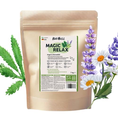 BugBell 7kg Premium Trockenfutter, bei Angst & Stress, hypoallergen & verträglich, ohne Hefe und Kartoffel, mit Hanf, Spinat, Fenchel, Kamille BugBell 7kg Premium Trockenfutter, bei Angst & Stress, hypoallergen & verträglich, ohne Hefe und Kartoffel, mit Hanf, Spinat, Fenchel, Kamille von BugBell